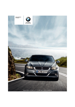 2011 BMW 328I Owner's Manual