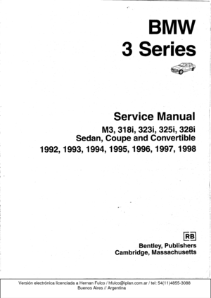 1997 BMW 318i Workshop Manual