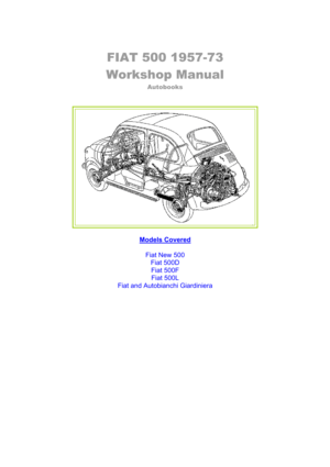 1965 FIAT 500 Workshop Manual