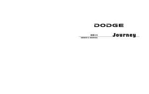 2011 DODGE JOURNEY Owners Manual