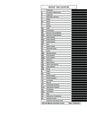 2004 DODGE TOWN AND COUNTRY Service Manual