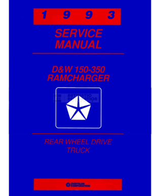 1993 DODGE TRUCK Service Repair Manual