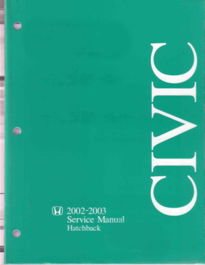 2003 HONDA CIVIC Workshop Manual