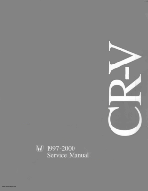 2000 HONDA CR-V Workshop Manual
