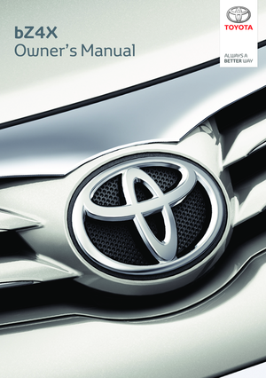 2022 TOYOTA BZ4X Owners Manual (in English)