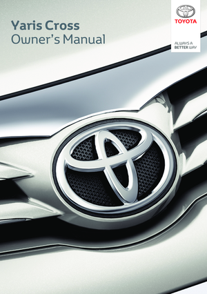 2022 TOYOTA YARIS CROSS Owners Manual