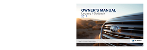 2017 SUBARU LEGACY Owners Manual