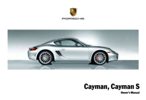 2007 PORSCHE CAYMAN Owners Manual