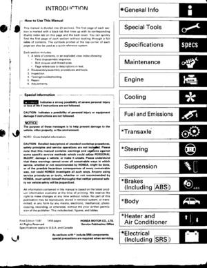 1998 ACURA INTEGRA Service Repair Manual