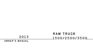 2013 Ram 1500 Owner's Manual