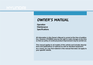 2019 Hyundai Santa Fe Owner's Manual - RHD (UK, Australia)