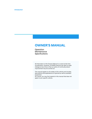 2023 HYUNDAI SANTA CRUZ Owners Manual