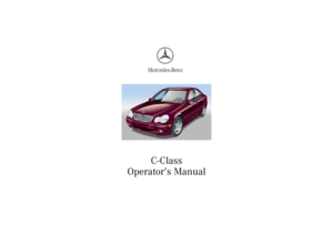 2002 MERCEDES-BENZ C240 Owner's Manual