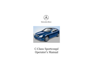 2002 MERCEDES-BENZ C230 KOMPRESSOR COUPE Owner's Manual