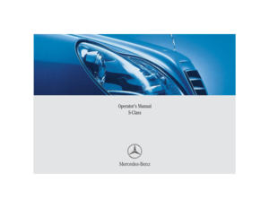 2005 MERCEDES-BENZ S500 Owner's Manual