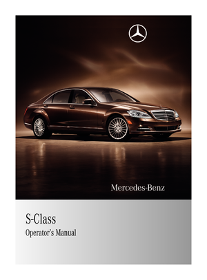 2010 MERCEDES-BENZ S550 4MATIC Owner's Manual