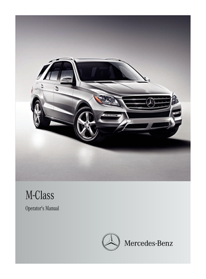 2012 MERCEDES-BENZ M-Class Owner's Manual