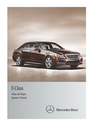 2012 MERCEDES-BENZ E-Class SEDAN Owner's Manual