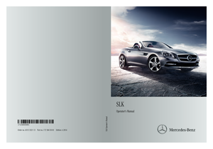 2014 MERCEDES-BENZ SLK-Class Owner's Manual