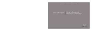 2017 INFINITI QX60 Owner's Manual