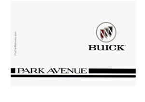 1996 BUICK PARK AVENUE Owners Manual