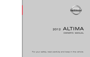 2012 NISSAN ALTIMA COUPE Owners Manual