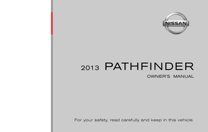 2013 NISSAN PATHFINDER Owners Manual