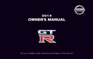 2014 NISSAN GT-R Owners Manual