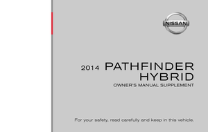 2014 NISSAN PATHFINDER HYBRID Owners Manual