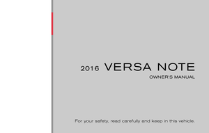 2016 NISSAN VERSA NOTE Owners Manual