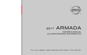 2017 NISSAN ARMADA Owners Manual