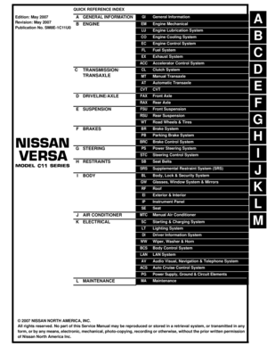 2008 NISSAN LATIO Service Repair Manual