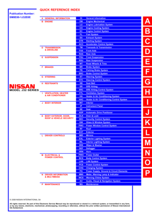 2008 NISSAN TEANA Service Manual