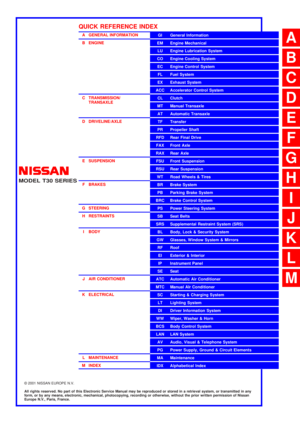 2003 NISSAN X-TRAIL Electronic Repair Manual