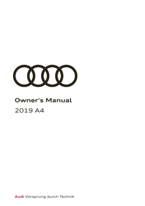 2019 AUDI A4 Owners Manual